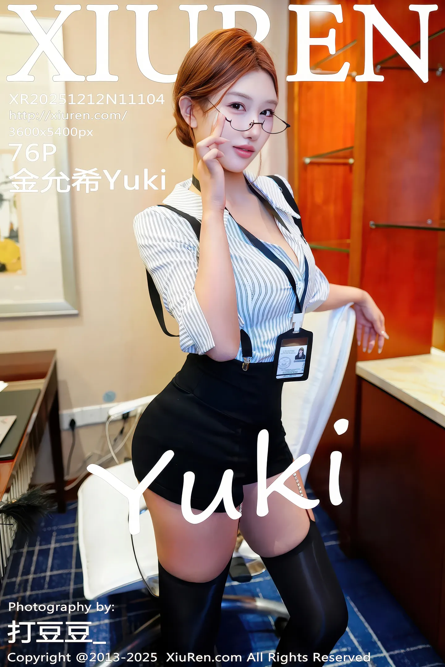 [XiuRen秀人网]No.11104_模特金允希Yuki性感黑色内衣配黑丝吊袜秀丰腴身材完美诱惑写真76P-秀人网 - XiuRen.Xyz